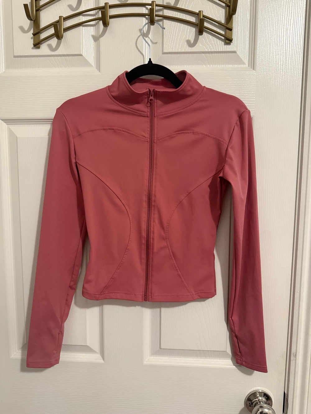 Women's Dusty Rose Zip-Up Bomber Jacket